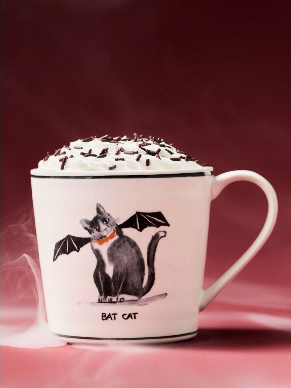 Anthropologie Molly Hatch Stoneware Halloween Cat Mug
